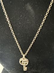 GUCCI GG MARMONT KEY PENDANT NECKLACE .925 STERLING SILVER: 9.5DWT